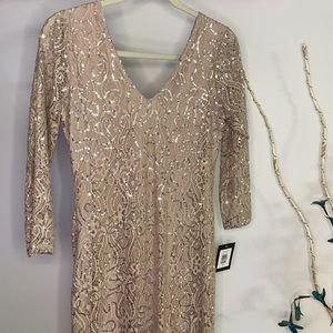 Marina Sequined Lace Gown